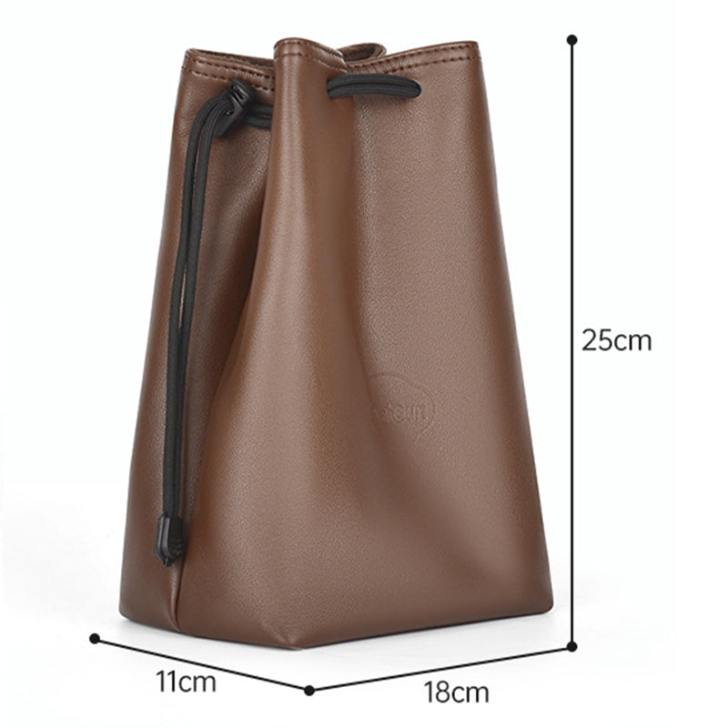 CWATCUN H60 Anti-scratch Camera Lens Bag PU Leather Drawstring Pouch, Size L CWATCUN H60 Anti-scratch Camera Lens Bag PU Leather Drawstring Pouch, Size L